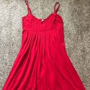 Red casual dress